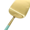 thumbnail image 4 of Koyal Wholesale Modern Wedding Cake Knife And Server Set - 2-Piece Gold Cake Cutter & Server With Mint Handle, 4 of 5