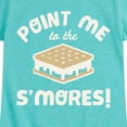 thumbnail image 3 of Instant Message - Point Me To The Smores - Toddler & Youth Girls Short Sleeve Graphic T-Shirt, 3 of 6