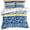 Blue, variant on Aqua Grey Bedding 3 Piece Duvet Cover Set Twin Size, Chic Garden Floral Stripe Embroidery Design Soft Microfiber Comforter Cover with Zipper Closure & Pillowcases, Wrinkle & FadeResistant Quilt Cover