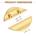 thumbnail image 2 of Uxcell 6 Pack Half Moon Cabinet Pull, 1.26" Hole Center Drawer Pulls Zinc Alloy Brushed Cabinet Pull Handles for Kitchen Cupboard Dresser Cabinet Hardware, Gold, 2 of 8