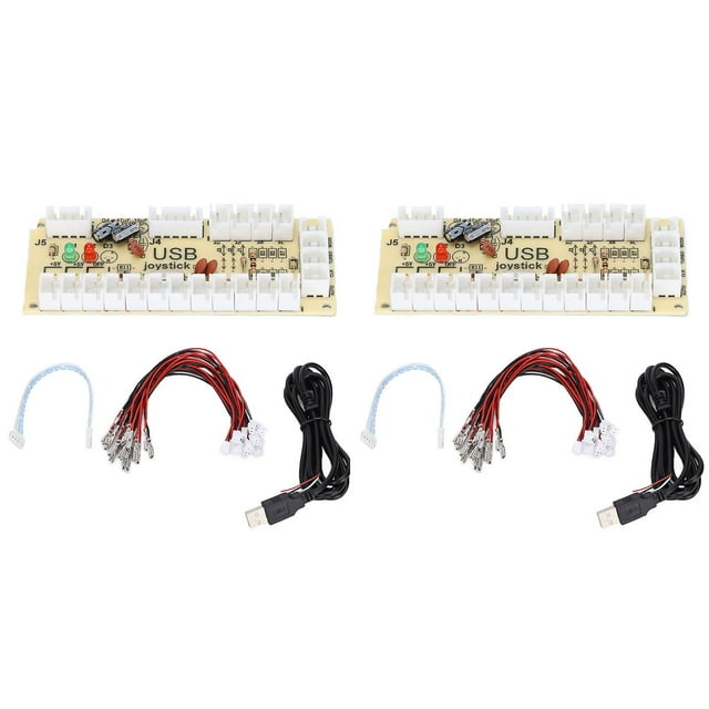 Arcade Game Controller USB Encoder Zero Delay USB to Joystick Button for PC for MAME for Raspberry Pi RetroQM070913 (Double)