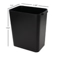 thumbnail image 2 of 3-Pack Trash Cans 4.5 Gallon, Black Plastic Wastebaskets - Home Kitchen Office Bathroom Garbage Container Bins with Handles, Stackable & Easy Clean, 2 of 7