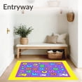 thumbnail image 3 of ODIKA 3'x5' Machine Washable Non-Slip Area Rug, Playful Alphabet Knowledge Discovery Interactive Floor Decoration High Traffic Rug, Purple, 698909, 3 of 7