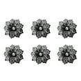 thumbnail image 2 of Ludlz 6Pcs/Set Hollow Flower Napkin Ring Luxury Rhinestone Elegant Table Decoration Stainless Steel Dinner Napkin Holder Buckle Wedding Party Supplies, 2 of 8
