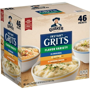 Quaker, Instant Grits, Original, 1.0 oz, 12 Packets - Walmart.com