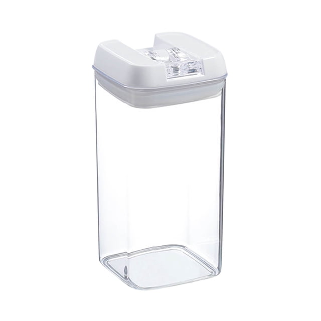 Bigersell Food Storage Containers with Lids Airtight Plastic Cereal Containers Stackable Kitchen Storage Dry Food Canisters for Kitchen Pantry Easy Open Canister C L