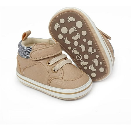 

Baby Boys Girls Oxford Shoes Hard Bottom Lace Up Sneaker PU Leather Moccasin Infant Toddler First Walker Uniform Dress Loafer Shoes 3-18 Months