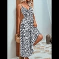 thumbnail image 4 of Vestido Bohemio Midi de Verano para Mujer, Informal, Floral, con Tirantes Finos, con Cordones, Fluido, para Playa XL, 4 of 10