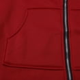 thumbnail image 6 of Dyfzdhu Winter Jackets for Women Casual Long Hooded Drawstring Solid Zip Jacket Pockets Zipper Coat Red, 6 of 9