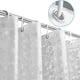 thumbnail image 4 of Cortina de ducha de adoquines semitransparente, ojales de metal a prueba de óxido para mayor durabilidad y diseño impermeable, material EVA, patrón de guijarros transparentes para baño (72 x 72), 4 of 5