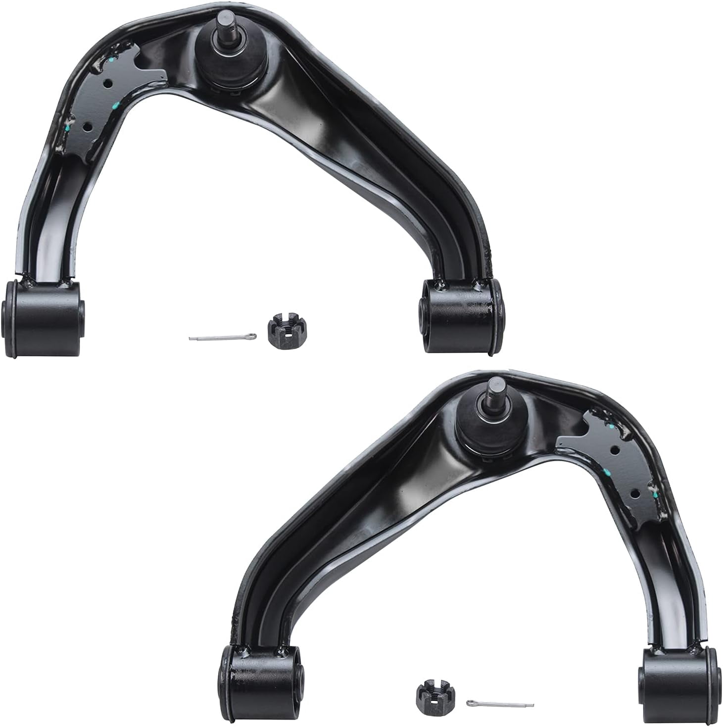 Detroit Axle - 12pc Front End Kit for 2005-2015 Nissan Frontier Xterra 2005-2012 Pathfinder, 4 Upper Lower Control Arms with Ball Joints 4 Outer Inner Tie Rod Ends 2 Boots 2 Sway Bars Replacement