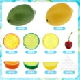 thumbnail image 3 of 135pcs Fake Mix Fruit Decoration Artificial Strawberry Apple Lemon Kiwi Slice Realistic Watermelon Block Lifelike Cherry Raspberry Ice Cube Model, 3 of 3