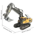 thumbnail image 3 of 2025 Excavator Truck With Realistic Lights Sounds Full Function Remote Control Alloy Construction Vehicle Toy For Kids, 3 of 5
