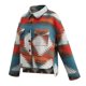 thumbnail image 4 of Pntutb Chaqueta suelta de manga larga de lana con estampado vintage y bolsillo con botones para mujer Liquidación Pntutb Pntutb-1457, 4 of 6