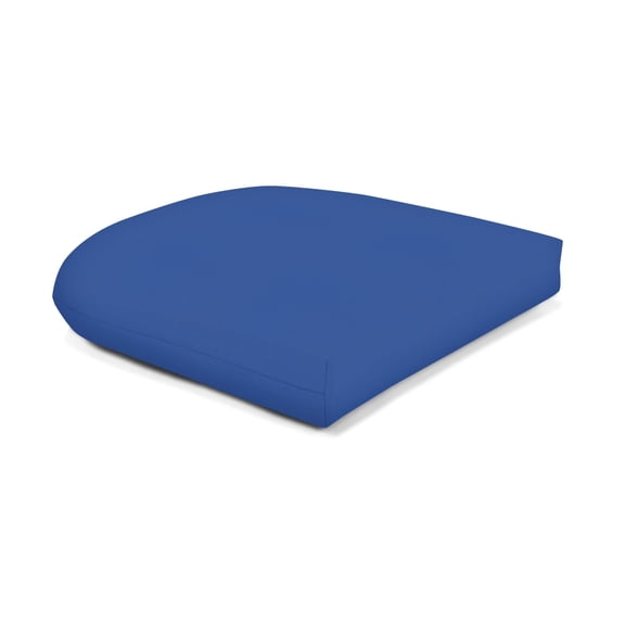 Casual Cushion Wicker Outdoor Chair Cushion, Sunbrella Fade & Water Resistant for Wicker Dining Chairs & Sunroom Seats, 19.5"W x 19.5"D, 2.5" thick, Reversible, Canvas True Blue