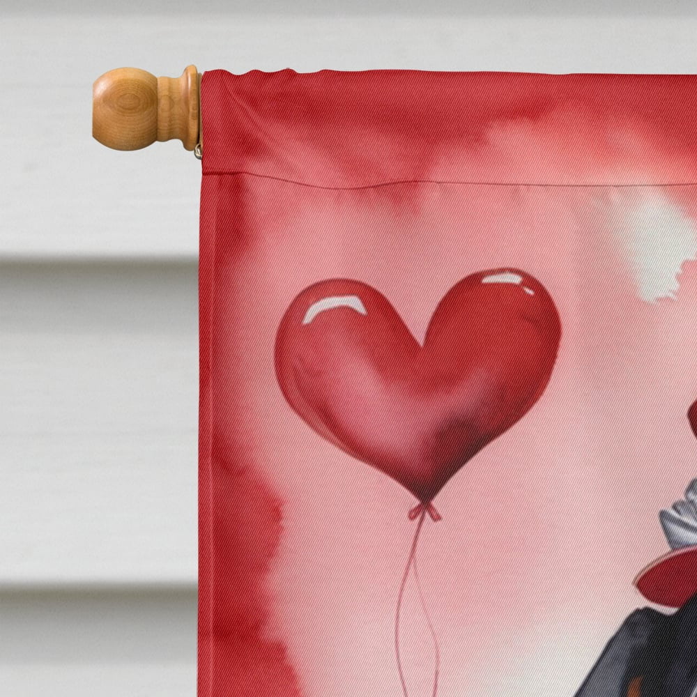 Dachshund My Valentine House Flag 28 in x 40 in