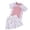 a-Pink3518, variant on VNKIDY Girls Kids Two Piece Swimsuit Set Floral Print Short Sleeve Crewneck Rash Guard Top With Matching Skirt Zipper Front Swimwear For Beach Pool Pink 4-5 Years