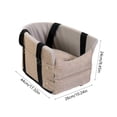 thumbnail image 2 of Waterproof Pet Booster Car Seat for Small Dogs and Cats up to 15 lbs, Non-Slip Back Seat with Safety Straps and Seat Belt Opening (Beige), 2 of 7
