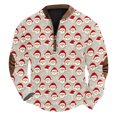 thumbnail image 2 of Blusas y camisas de manga larga con cuello redondo Sudadera con capucha de cuello redondo para hombre Jersey estampado Top de manga larga Blusa de poliéster para hombre, 2 of 4