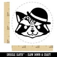 thumbnail image 2 of Raccoon with English Derby Bowler Hat Self-Inking Rubber Stamp Ink Stamper - Red Ink - Small 3/4 Inch, 2 of 7