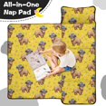 thumbnail image 4 of Highland Cow and Hat Print Teens Toddler Nap Mat with Pillow, Sleeping Mat Bag for Preschool Daycare 59"x22", 4 of 6
