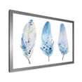 thumbnail image 2 of Designart 'Abstract Blue Boho Feathers II' Lake House Framed Art Print, 2 of 4