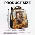 thumbnail image 7 of Aplkyhs Sunflower Horse Backpack for Students 6-18 Water Resistant Lightweight School Bookbag Multi-pocket Casual Daypack for School Outdoor, 7 of 7
