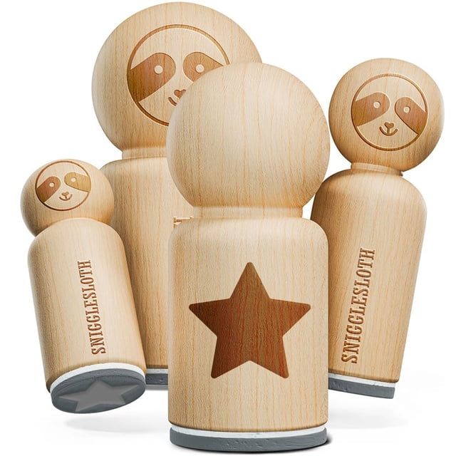 Star Shape Excellent Rubber Stamp for Stamping Crafting Planners - 3/4 Inch Small