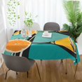 thumbnail image 3 of Yayeee Tablecloths 54" x 54" Rectangle Wrinkle Resistant Party Table Cover, Orange Glasses, 3 of 8