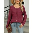 thumbnail image 6 of Cogild Pullover Tops Long Sleeve Tunic Sweaters for Women Causal Sweaters Crew Neck with Button Design, 6 of 6