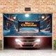 thumbnail image 2 of Muñeco De Nieve Nocturno Con Diseño De Coche Navideño. Pancarta Para Puerta De Garaje Exterior. Gran Decoración Navideña. Cubierta Para Puerta. Temporada. Puerta De Garaje Exterior. Pared Del Hogar., 2 of 3