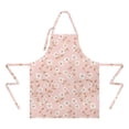 thumbnail image 2 of Pioneer Flower Floral Print Pattern Apron for Women and Men, Cotton Linen Waterproof with Pockets, Adjustable, 33x27 Inch for Kitchen, Gardening, BBQ, Salon, 2 of 6