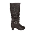 thumbnail image 2 of New Soda Ajax-2S Leatherette Slouchy Kitten Heel Riding Boot (Toddler/ Girl), 2 of 5