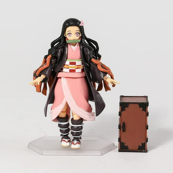 New, Tanjiro Kamado, Nezuko Kamado 13cm/5.1inch Figurine Puppets Statue PVC Collectible (Nezuko Kamado)