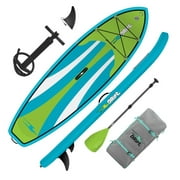 Drift Kid's super stable Inflatable Stand Up Paddle Board, 8'x33" SUP with Adjustable Aluminum Paddle & Backpack Travel Bag