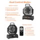 thumbnail image 5 of ADUST Ventilador de camping portátil con luz LED – 20000 mAh recargable, oscilante con rotación de 360 ​​grados, gancho para colgar para tiendas de campaña, ventilador de escritorio USB, 5 of 5