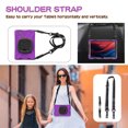 thumbnail image 6 of XYX Case for Lenovo Tab M11 11-inch 2024 TB-330FU/TB-331FC, 360 Degree Rotating Hand Grip Shockproof Cover with Shoulder Strap, Purple, 6 of 7