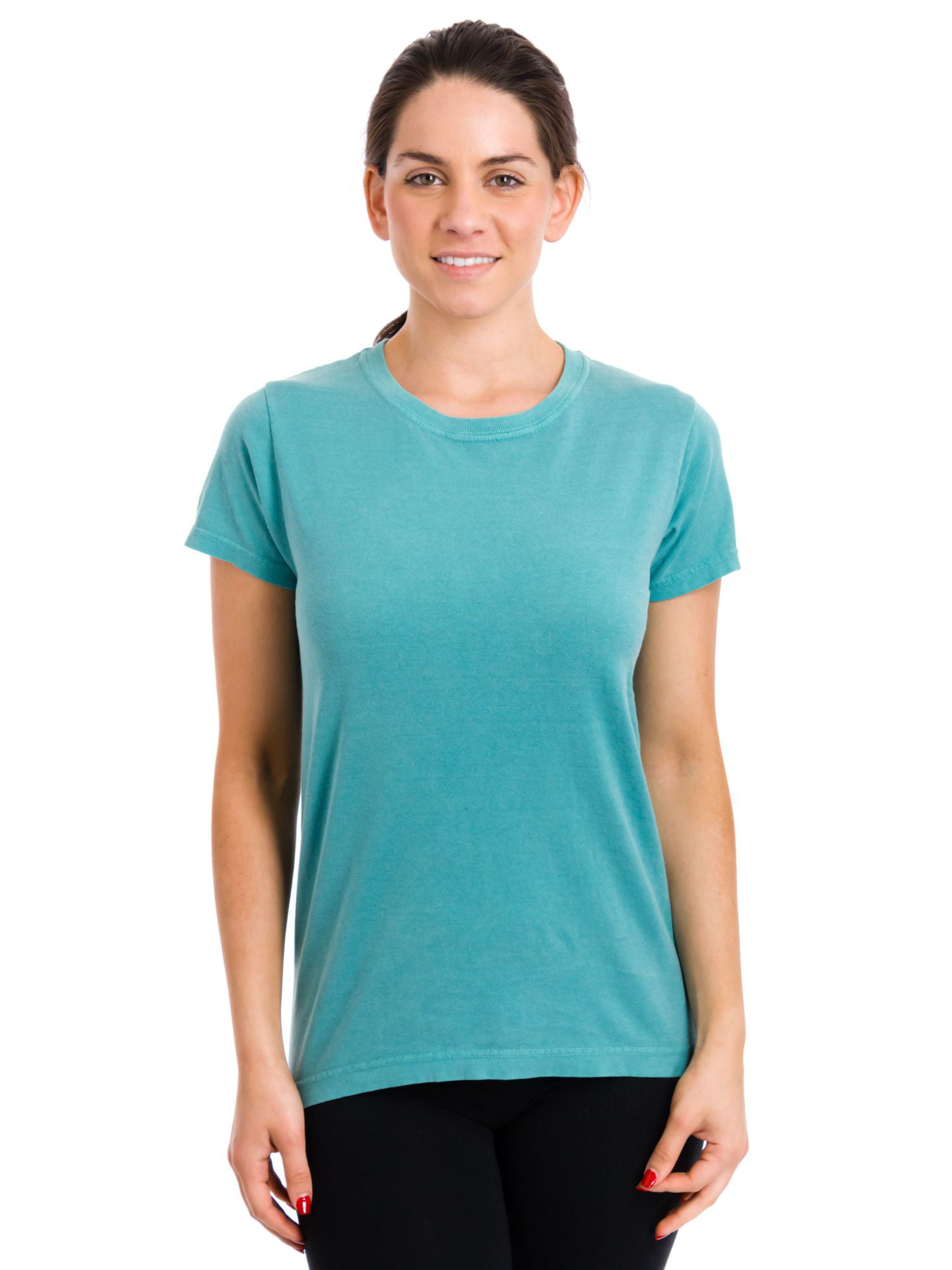 Comfort Colors Women's Ringspun Garment-Dyed T-Shirt, Sea Foam, XLarge ...