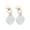 White, variant on Grandest Birch 2Pairs Women Geometric Square Drop Stud Earrings Party Jewelry Gift Alloy White