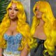 thumbnail image 1 of Peluca Avolo, cabello humano amarillo, 13 x 4 pulgadas, encaje frontal, 30 pulgadas, ondulado, 1 of 6