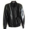 Kendall Kylie Leather Bomber Jacket, Black, Large