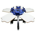 thumbnail image 2 of PreAsion 5 Color 5 Station Double Rotating Screen Printing Press DIY T-Shirt Machine, 2 of 7