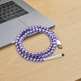 thumbnail image 3 of Pearl USB Cable under $5! Yannianjz 1 Meter Type C Pearl Beaded USB Cable, Handmade Beaded Charging Cable for Phone, Fast Charge Data Cable for Android, Colorful Pearl USB Cable for Charging Transfer, 3 of 5