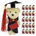thumbnail image 1 of 24 ositos de peluche pequeños, ideales para graduación. Incluye un ramo decorativo. Diseño de sobre aleatorio., 1 of 8