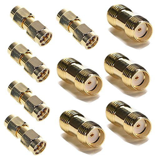 5 Pack SMA Female Jack to SMA Female Jack RF Coaxial Coax Adapter Connector 