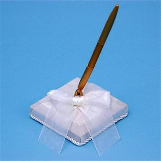 Porte-plume Tres Beau - Blanc avec Stylo Doré