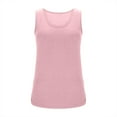 thumbnail image 7 of Charella Tank Top Built in Bra Women Sleeveless Scoop Neck Padded Workout Yoga Tanks Casual Summer Clothes (2XL, Pink 1), 7 of 7
