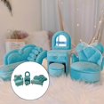 thumbnail image 4 of kurtrusly Chic Jewelry Storage Case for Girls Women Rings Necklace 1 Set Peacock Blue, 4 of 8