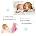 thumbnail image 4 of CREVENT Baby Comforting Security Blanket Lovey for Newborn Baby Girls Infants, Minky Dot Front + Sherpa Backing with Animal Face (Pink Bear), 4 of 9