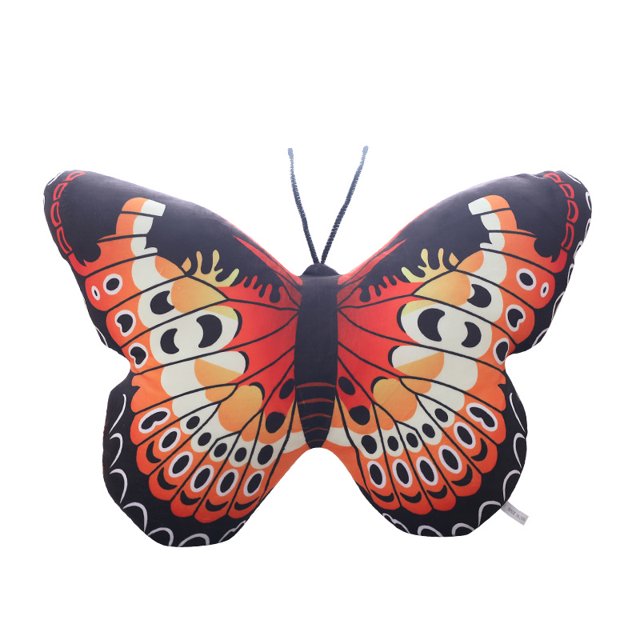 Muñeca de peluche con forma de mariposa colorida, 40 cm, suave, con dibujos animados